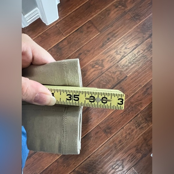 Chocolate U.S.A. Khaki Skinny Work Pants / Slacks with Black Waistband - Picture 7 of 7